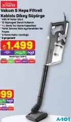 SCHAFER VAKUM S HEPA FİLTRELİ KABLOLU DİKEY SÜPÜRGE